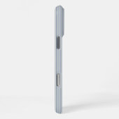 Personalized Striped Blue Tones Minimalist Chic iPhone Hülle (Rechte Seite)