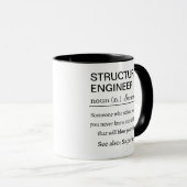 Personalized Structural Engineer Definition Funny Tasse (VorderseiteRechts)