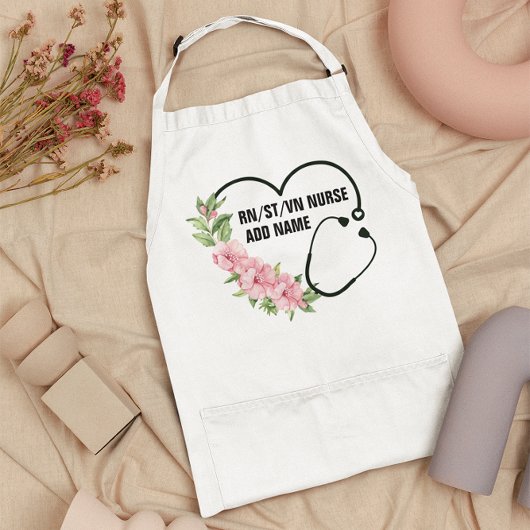 Personalized Student-Registered-Veteran Nurse Name Schürze