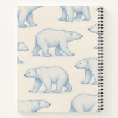 Personalized Stylish Fun Polar Bear Pattern Notizblock (Rückseite)