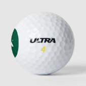 Personalized Stylish monogram green Golfball (Logo)