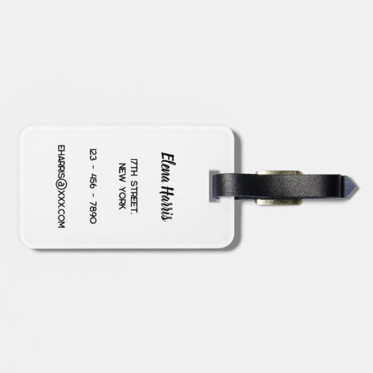 Personalized Succulent Cacti Gepäckanhänger (Rückseite horizontal)