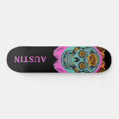 Personalized Sugar Skull Skateboard (Horizontal)