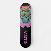 Personalized Sugar Skull Skateboard (Vorderseite)