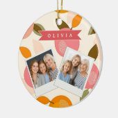 Personalized Summer Colorful Strawberry Pattern Keramik Ornament (Links)