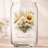 Personalized Summer Daisy Bouquet with Name Dosenglas