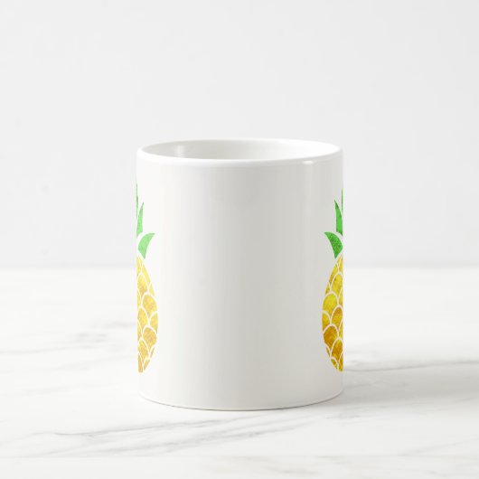 Personalized Summer Foil Gold Geometric Pineapple. Kaffeetasse (Mittel)