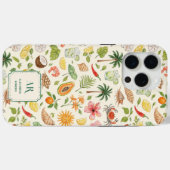 Personalized Summer Watercolor Monogram Case-Mate iPhone Hülle (Rückseite (Horizontal))