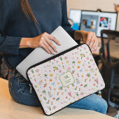Personalized Summer Watercolor Monogram Laptopschutzhülle
