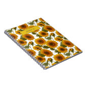 Personalized Sunflower Bloom Floral Pattern Custom Notizblock (Rechte Seite)