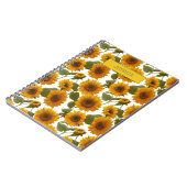 Personalized Sunflower Bloom Floral Pattern Custom Notizblock (Linke Seite)