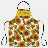 Personalized Sunflower Bloom Floral Pattern Custom Schürze (Vorderseite)
