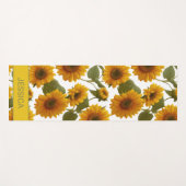 Personalized Sunflower Bloom Floral Pattern Custom Yogamatte (Vorderseite (Horizontal))