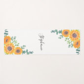Personalized Sunflower Eucalyptus Greenery Yogamatte (Vorderseite (Horizontal))