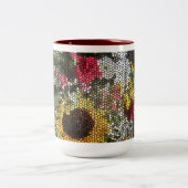 Personalized Sunflower Mosaic Cup Zweifarbige Tasse (Mittel)