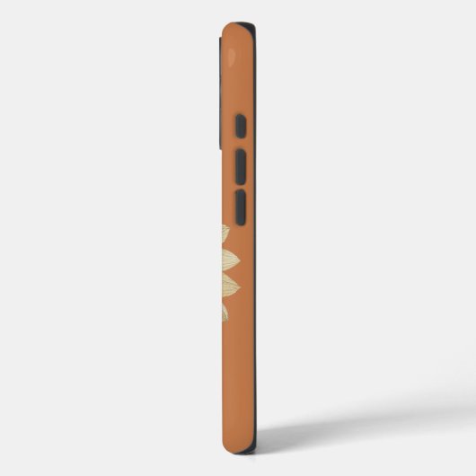 Personalized Sunflower Name Terra Cotta Phone Case (Rückseite / Links)