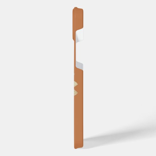 Personalized Sunflower Name Terra Cotta Phone Case iPhone Hülle (Linke Seite)