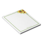 Personalized Sunflower Notepad Notizblock (angewinkelt)