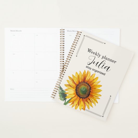 Personalized Sunflower Planner  Planer (Anzeige)