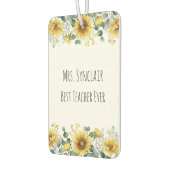 Personalized Sunflower Teacher Thank You Autolufterfrischer (Links)