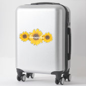 Personalized sunflower trio aufkleber (Koffer)