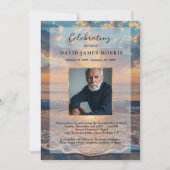 Personalized Sunset Funeral Invitation Einladung (Vorderseite)