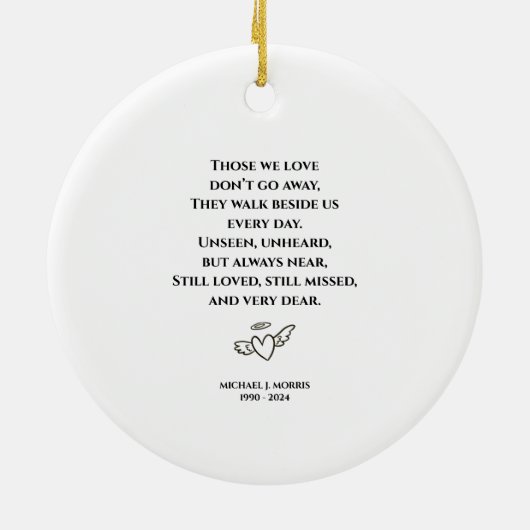 Personalized Sunset Memorial Ornament (Hinten)