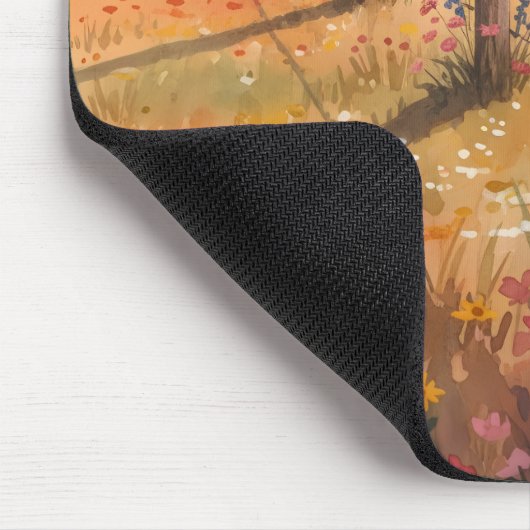 Personalized Sunset Wildflower Desk Mousepad (Ecke)