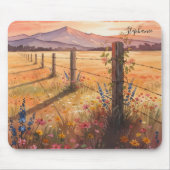 Personalized Sunset Wildflower Desk Mousepad (Vorne)