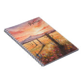 Personalized Sunset Wildflower Journal Notebook Notizblock (Rechte Seite)