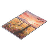 Personalized Sunset Wildflower Journal Notebook Notizblock (Linke Seite)