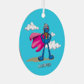 Personalized Super Grover | Custom Name & Photo Ornament Aus Metall (Vorderseite Rechts)