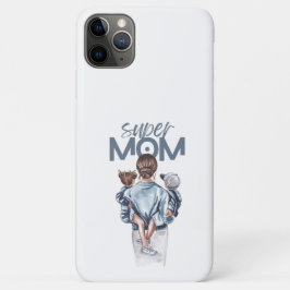 Personalized Super Mom with Son and Daughter Gift Case-Mate iPhone Hülle
