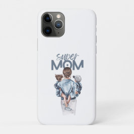 Personalized Super Mom with Son and Daughter Gift Case-Mate iPhone Hülle