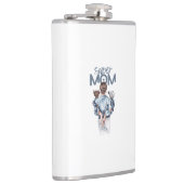 Personalized Super Mom with Son and Daughter Gift Flachmann (Rechts)