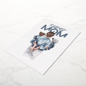 Personalized Super Mom with Son and Daughter Gift Folieneinladung (Gedreht)