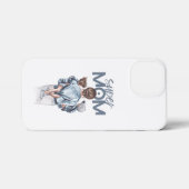 Personalized Super Mom with Son and Daughter Gift iPhone Hülle (Rückseite (Horizontal))