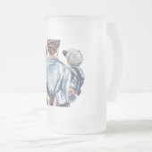 Personalized Super Mom with Son and Daughter Gift Mattglas Bierglas (VorderseiteRechts)