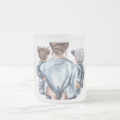 Personalized Super Mom with Son and Daughter Gift Mattglastasse (Mittel)