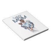 Personalized Super Mom with Son and Daughter Gift Notizblock (angewinkelt)