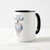 Personalized Super Mom with Son and Daughter Gift Tasse (VorderseiteRechts)