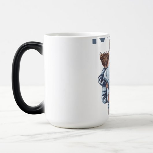 Personalized Super Mom with Son and Daughter Gift Verwandlungstasse (Links)