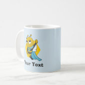 Personalized Superhero bee cartoon Coffee Mug Kaffeetasse (Vorderseite Links)