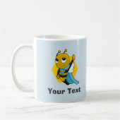 Personalized Superhero bee cartoon Coffee Mug Kaffeetasse (Links)