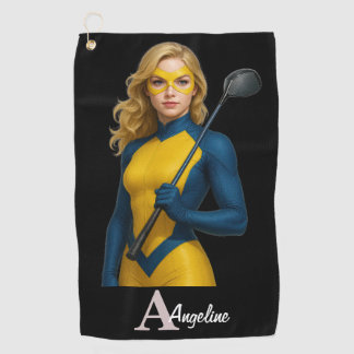 Personalized Superhero Golf Towel Golfhandtuch