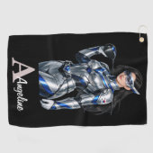Personalized Superhero Golf Towel Golfhandtuch (Horizontal)