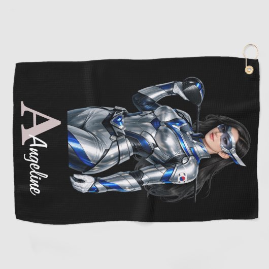 Personalized Superhero Golf Towel Golfhandtuch (Horizontal)