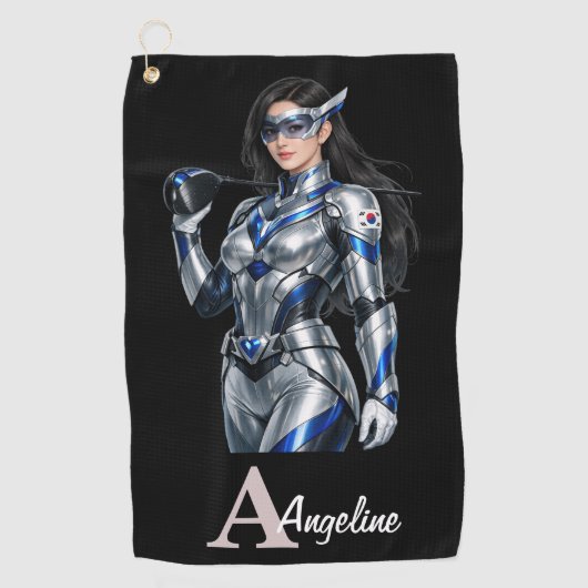 Personalized Superhero Golf Towel Golfhandtuch (Vorderseite)