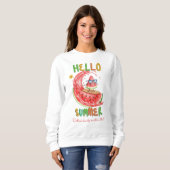 Personalized surfing watercolor family vacation sweatshirt (Vorne ganz)