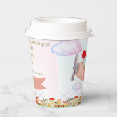 Personalized Sustainable Red Airplane Birthday Pappbecher (Rechts)